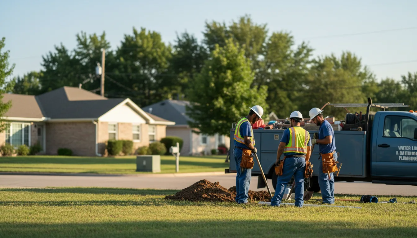 Residential water line and bathroom plumbing service in Alcova, WY
